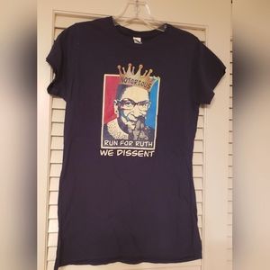 Dark Blue Graphic T-shirt, short sleeve - Ruth Bader Ginsburg